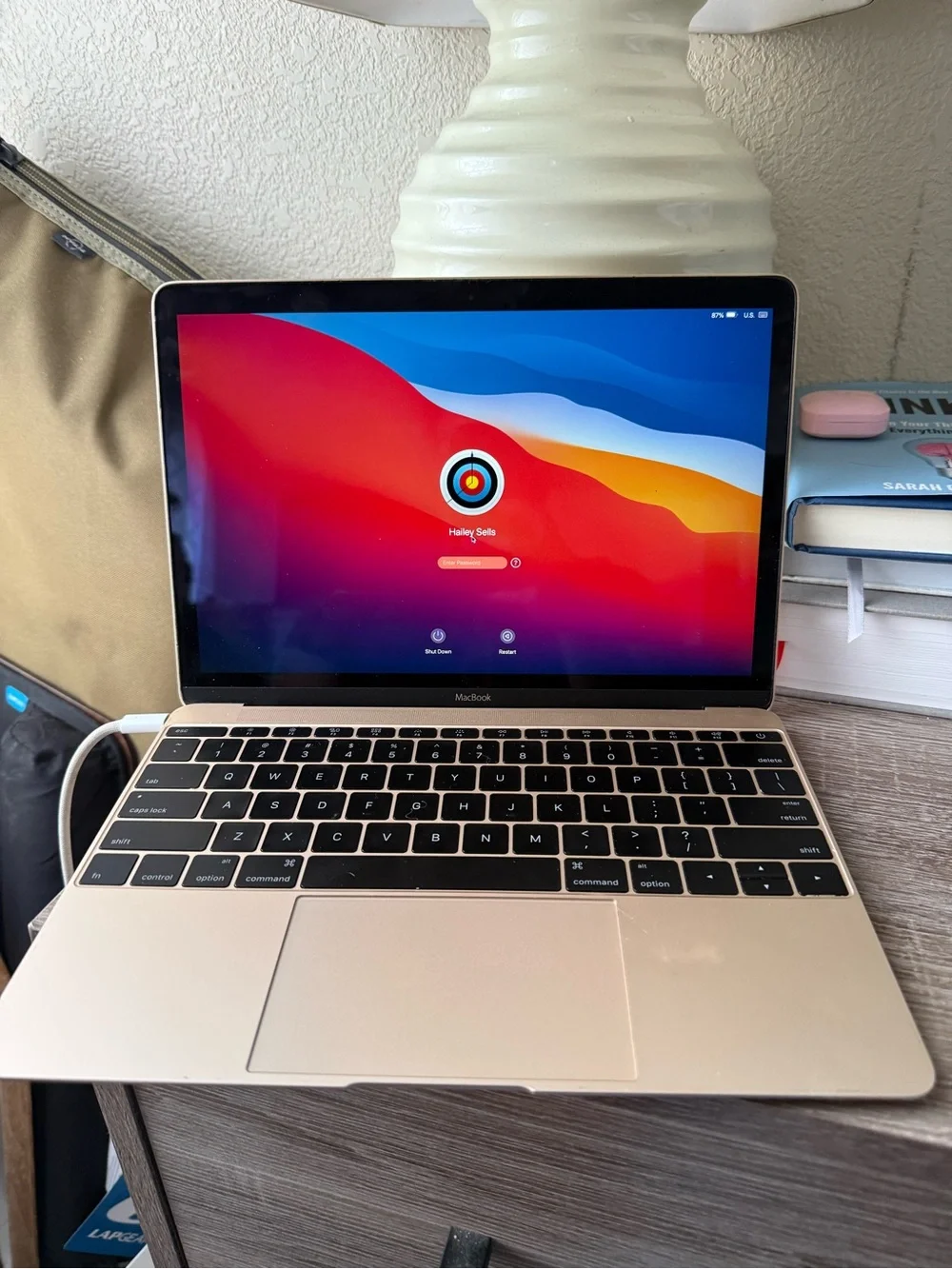 Apple MacBook in Rose Gold with Black Keyboard